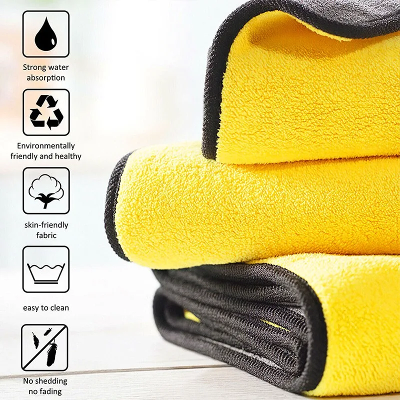 Serviettes de séchage épaisses - Microfiber Car Drying Towel Super Absorbent avis et prix