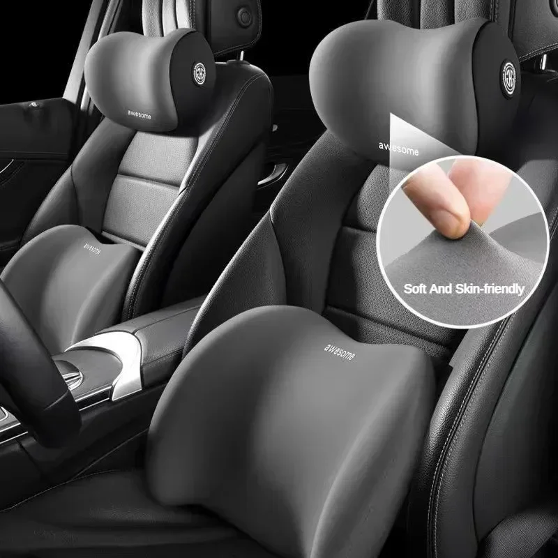 Coussin de siège de voiture er - Memory Foam Car Neck Pillow Lumbar Support avis et prix